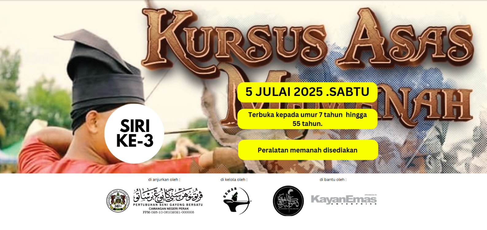PSGB PERAK – KURSUS ASAS MEMANAH SIRI 3