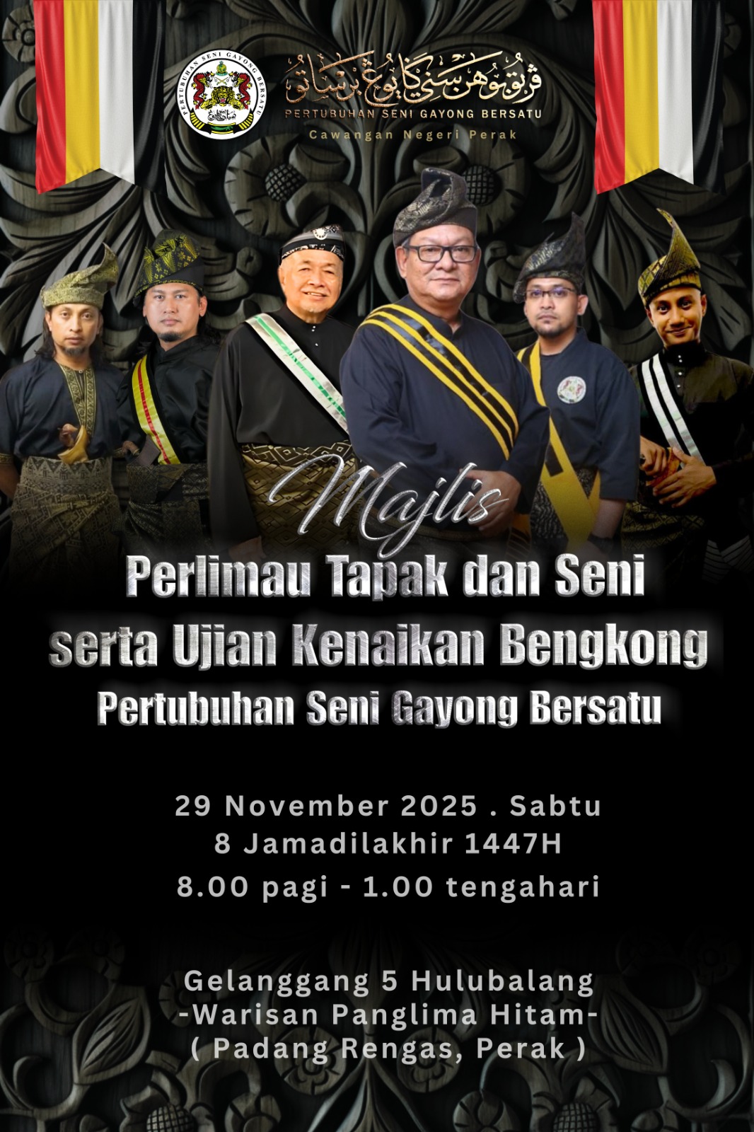 Majlis Perlimau Tapak & Seni dan Ujian Kenaikan Bengkung – PSGB Perak